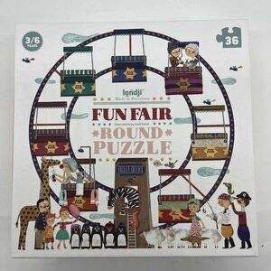 Londji Fun Fair Round Puzzle 36 Pieces European Kids EUC